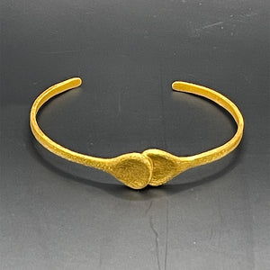 Frosted gold plated Stirling silver bracelet