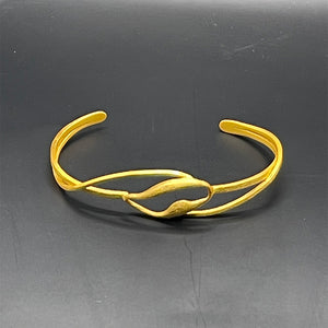 Frosted gold plated Stirling silver bracelet